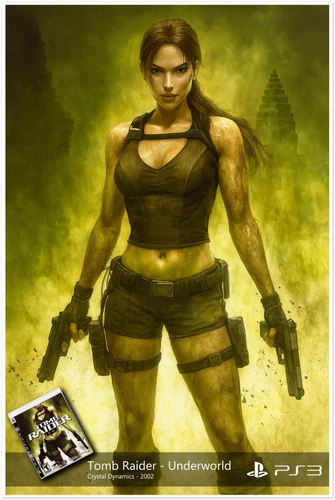 TOMB RAIDER UNDERWORLD LARA CROFT GAMING POSTER - PREMIUM MATTE PRINT