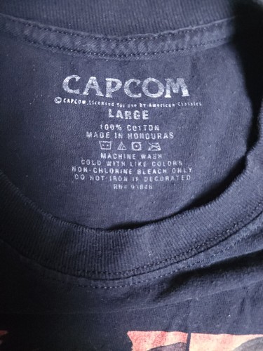 CAPCOM HEROES T-Shirt Mens Large Black Graphic Tee Chun Li Ryu Dante Vintage Sty - Picture 3 of 4