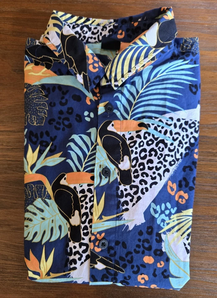 Lote De 3 Camisas Para Hombre M Hawaianas Abotonadas Manga Corta Molokai Neff Giordano Col Foto 4 de 4