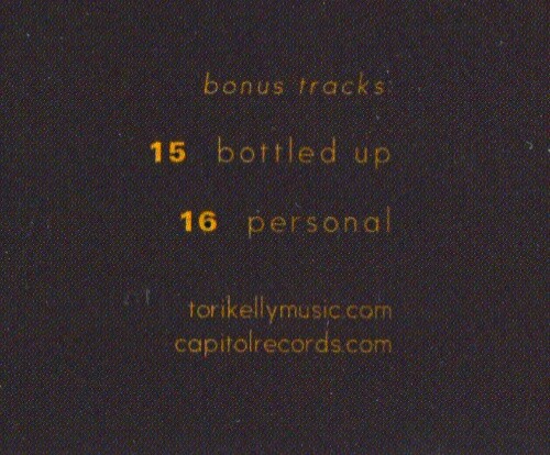 2 BONUS TRACKS---- TORI KELLY Unbreakable Smile TARGET CD Bottled