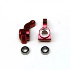 STRC Alum. Front Steering Knuckle w/larger outer bearing Red (1 pair) : Granite