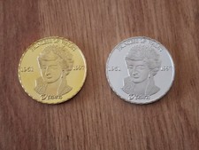 2 Monete Medaglie Commemorative Della Principessa Diana 1961 - 1997