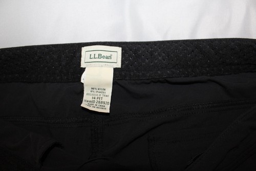 LL Bean Women's Black Comfort Trail Crop Nylon Pants Outdoor - Size 14 Petite - Picture 3 of 4