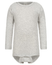 Engel-Natur Baby Body langarm grau 100% Baumwolle