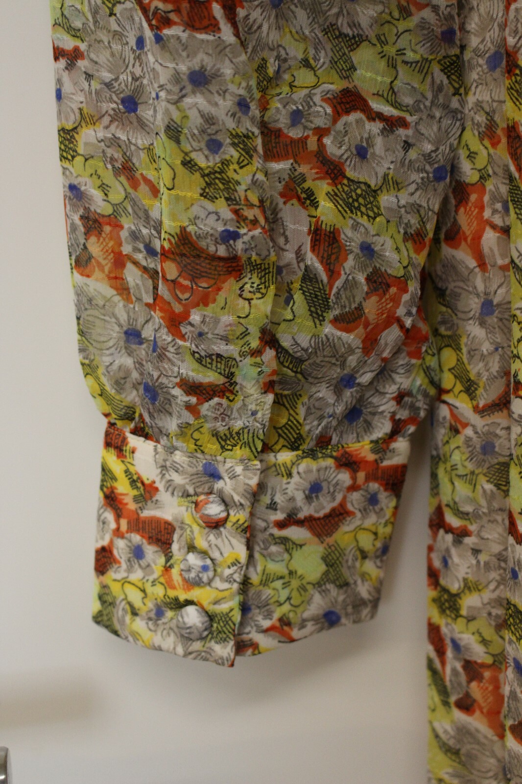 & OTHER STORIES FLORAL RUFFLED MAXI DRESS earrings dress ASO royal EUR 36 UK 8 image 6