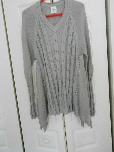 PLANET--LONG TAUPE KNIT SWEATER--ONE 