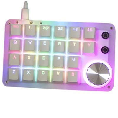 One Handed Programmable Keyboard 24 Keys Macro Mechanical Keyboard Drive Free 