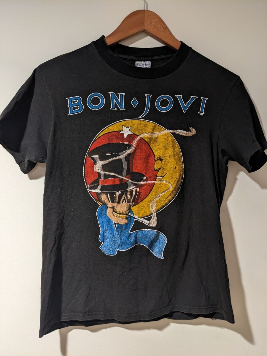 Vintage Bon Jovi 1987 Rare Band Music Tour Black Medium T Vintage Bon Jovi 1987 Rare Band Music Tour Black Medium T
