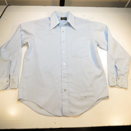 VINTAGE 1960's 60's TOWNCRAFT JCPENNEY Dacron Polyester SHIRT Mens 15.5 - 32 - Picture 2 of 3