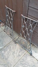 Pair of Antique Singer Sewing Machine cast iron legs. Good  Condition