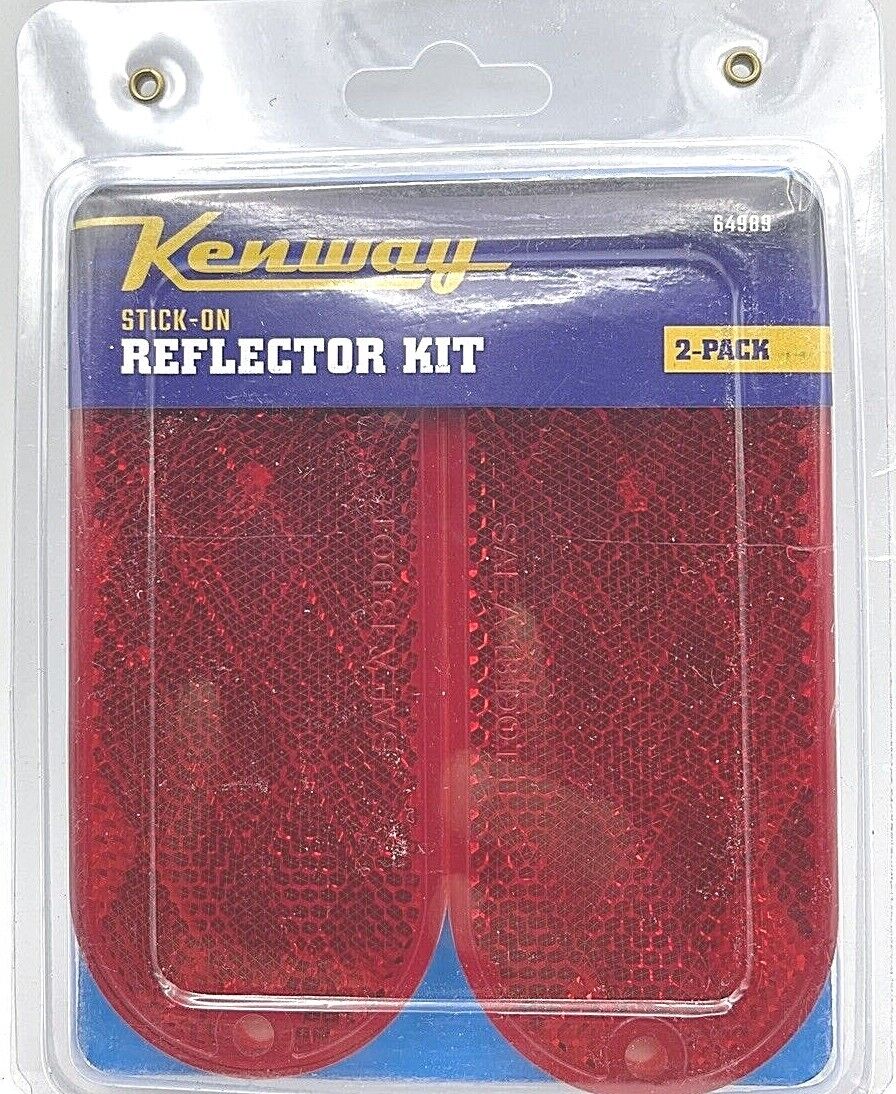 Red Oval Stick-On Reflectors, 2-Pack