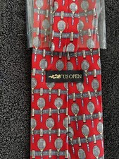 RALPH LAUREN, THE POLO TIE, US OPEN, Father  s Day, Men  s tie/RED, Brand New
