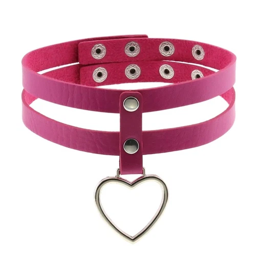 Gothic Leder Double Line Halskette Punk verstellbar Halsband Zubehör - Bild 22 von 38