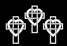 Christian Cross and Heart Vinyl 3 Decal Car Truck Window Tumbler Laptop Tablet