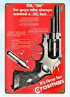 vintage reproduction 1972 firearm BB rifle Revolver Air Gun tin sign