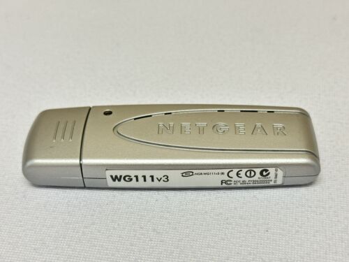 Netgear WG111 v3 Wireless G USB Adapter 54 Mbps silber - Bild 1 von 3