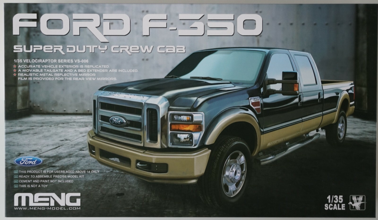 MENG VS-006 1/35 FORD F-350 Super Duty Crew Cab model kit