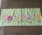 Pottery Barn Kids Daisy Garden Valance Green 44" Pole Pocket Tab