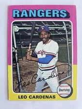 1975 Topps Mini Baseball Card #518 Leo Cardenas