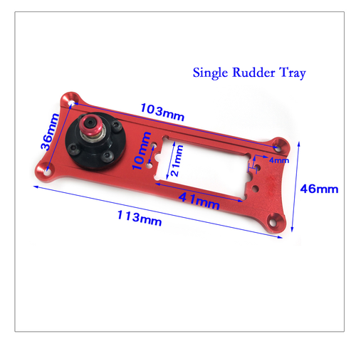Miracle Anodized Servo Rudder Tray KIT with 3.5inch Double Arm for RC Model - Picture 3 of 5