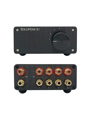 RCA switch stereo 4 in 1 out Audio Signal source Switcher HiFi input Selector...