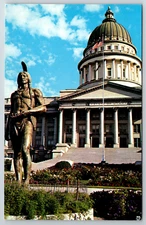 c1960s Chief Massasoit Utah State Capitol Salt Lake City Postcard