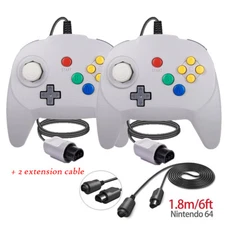1/2 Wired N64 Game Controller GamePad Joystick for Nintendo 64 Console/Cable