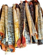 Premium Natural Moist 100% Salmon Skin Roll with Meat Flatties Dog Treat Chew