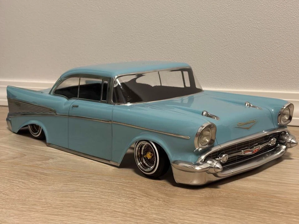 Hs Parma 1957 Belair 1/10 Radio Control Body Light Blue From Japan Body only - Image 2 of 4