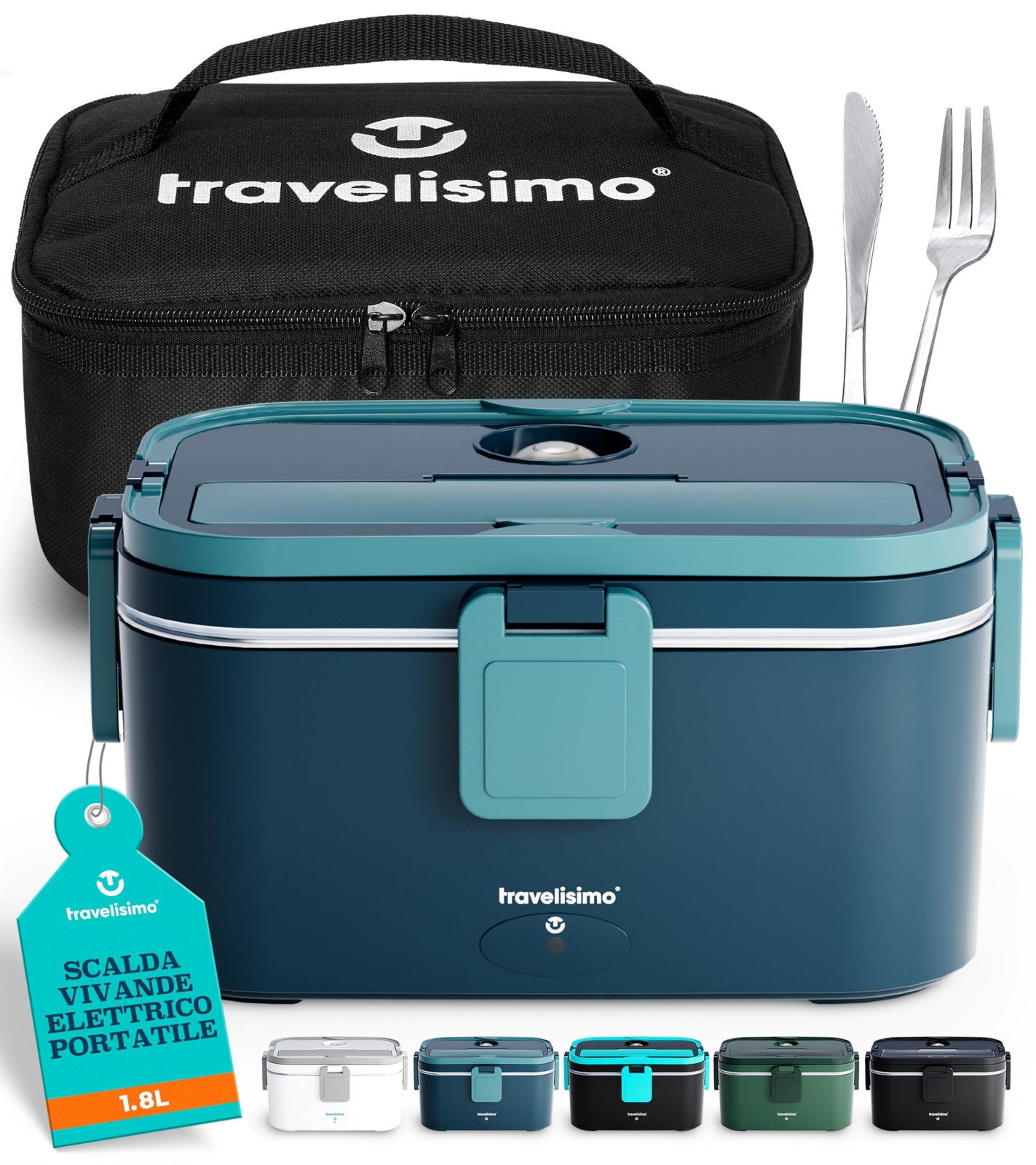 Scaldavivande Elettrico TRAVELISIMO 1,8L 80W - Schiscetta Acciaio Inox