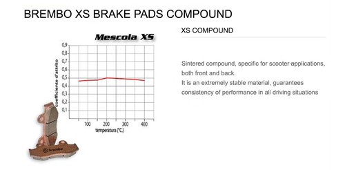 Front Brembo 07033XS Brake Pads for Kymco CK1 125 2014 > 2016 - Picture 3 of 3