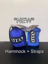 NEW Eno Double Nest Hammock Royal Blue/Emerald Green  & Atlas Suspension System