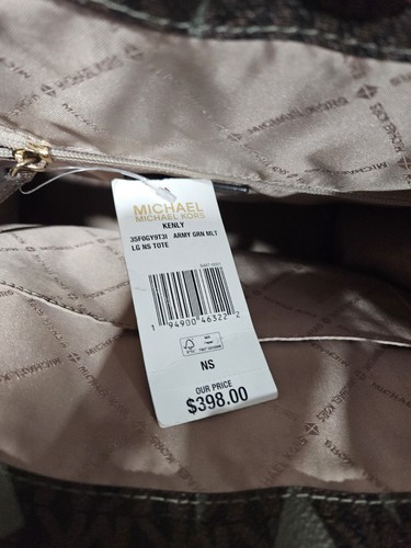 Michael Kors Large Kenly Graphic Logo Signature Tote Bag With Wristlet - Picture 8 of 18