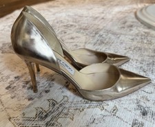 Stunning Jimmy Choo GOLD Esther Stiletto Heels size 38/8, D Orsay Style 625 Ret