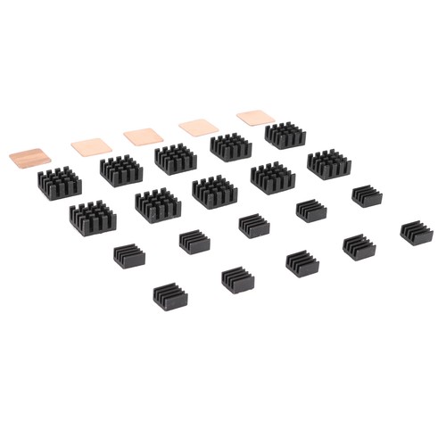 25Pcs Aluminum Heatsink Kit Good Heat Dissipation Wide Compatibility Heat AM - Afbeelding 20 van 22