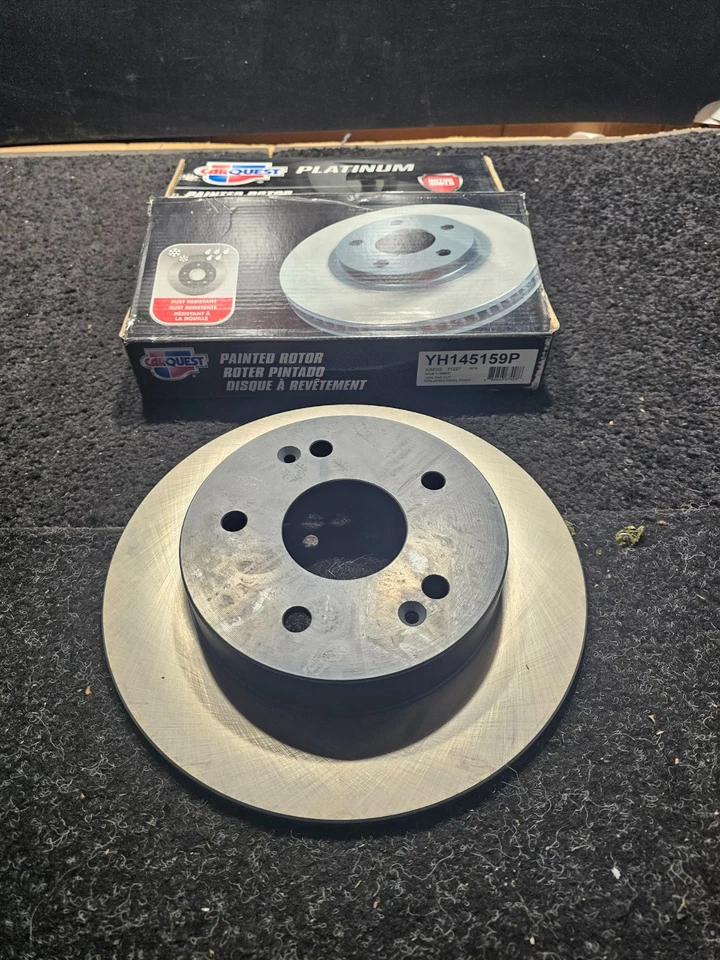 (CANTIDAD 2) Rotor de freno recubierto ventilado trasero para Honda Prelude 1997-2001 YH145159P Foto 2 de 4