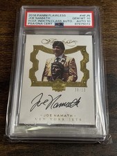 💎🏈 Joe Namath 2016 Panini Flawless HOF Auto /10 PSA 10 Auto 10 💎🏈