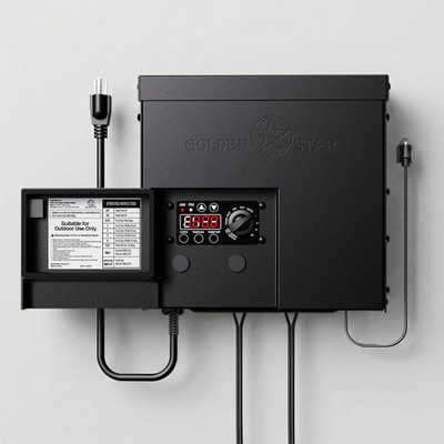 600W Low Voltage Transformer for LED Landscape Lighting with Sensor & Weather Sh