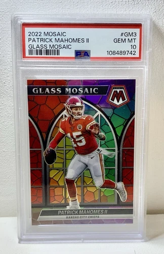 2022 Mosaic Football PATRICK MAHOMES II Glass Mosaic 🔥SSP CASE HIT🔥 (PSA 10)