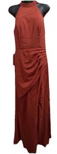 🔥Azazie Halter Pleated Stretch Chiffon Dress, Size 16, RRP £99, b226