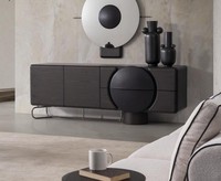 Designer Schwarzes Sideboard Moderne Wohnzimmer HolzmöBel