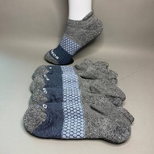 Bombas Women's Ankle Socks 4 Pair Pack Gray Denim Blue Size M Medium L Large