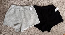 NWT Gap 24.99 Kids Soft Fleece Pull-On Sweat Shorts, Gray, Black, Sz XXL 14-16