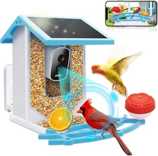 Smart Bird Feeder with Camera, 2.5L 4K HD AI Identification Bird Watching Camera