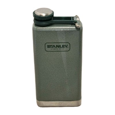 Stanley Classic Easy Fill Flask EUC Hammertone Green Stainless Steel