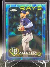 Jose Caballero 2024 Topps Chrome Aqua/Blue Lava Lamp #19/175 - Tampa Bay Rays
