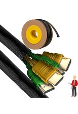 XFasten Cord Protector 1 Inch 100ft - PET Expandable Braided Cable Sleeve - Pet