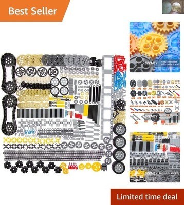 844Pcs STEM Building Set   Pins, Gears & Axles for Creative Engineering Play