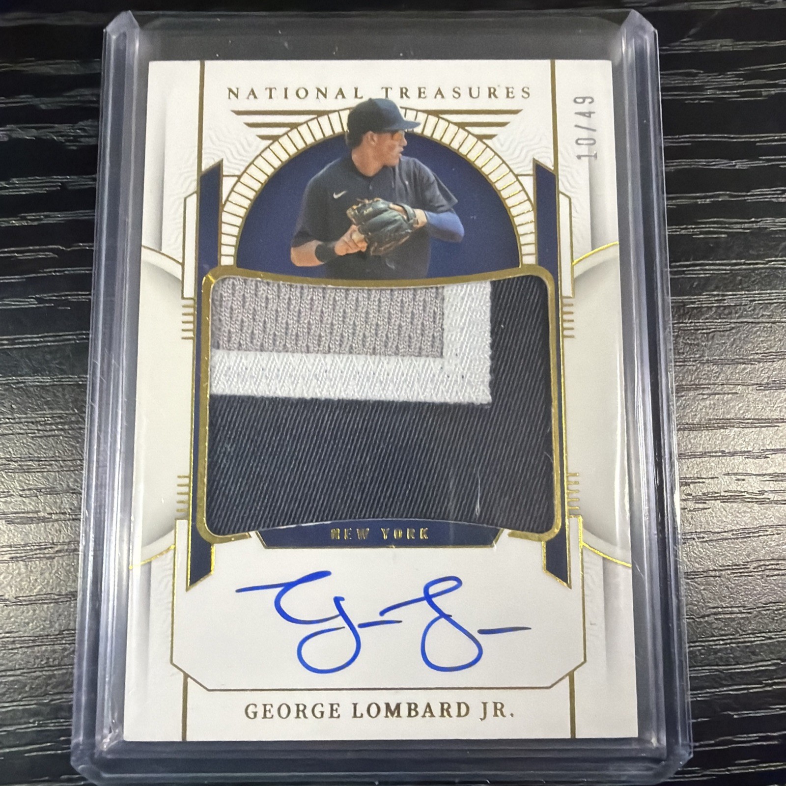 2024 national treasures baseball George Lombard Jr Patch /auto /49