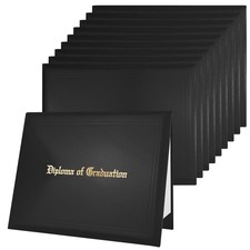 NEW GraduatePro 20 Pack Diploma of Graduation Cover 8.5 x 11 Certificate - BLACK